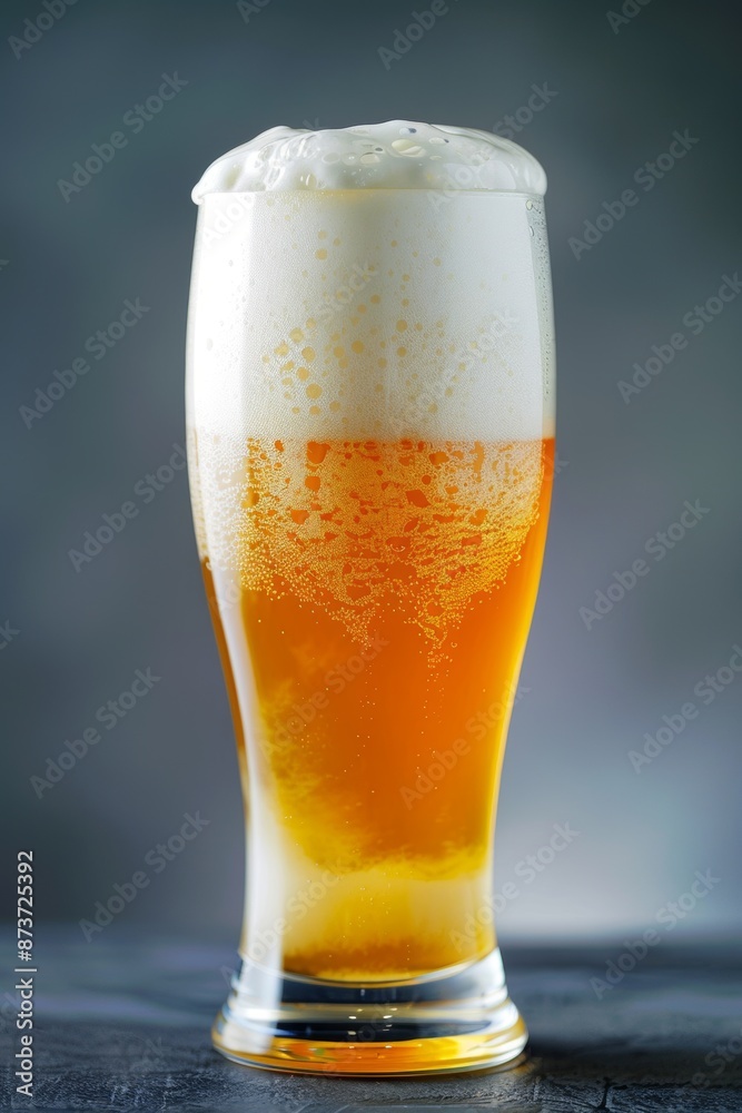 A colorful beer glass filled with foam, perfect for a special occasion or lively party. A colorful beer glass filled with foam, perfect for a special occasion or lively party.