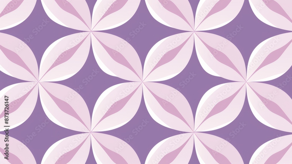 A pattern of white and pink flowers against a purple background A pattern of white and pink flowers against a purple background