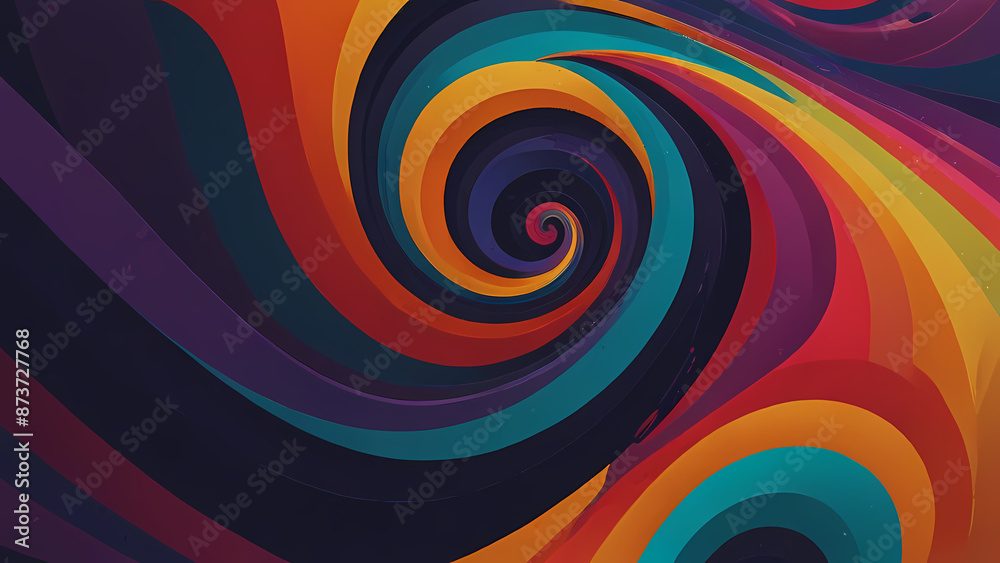 abstract illustration that embodies the essence of Swirl with vibrant color palette theme abstract illustration that embodies the essence of Swirl with vibrant color palette theme