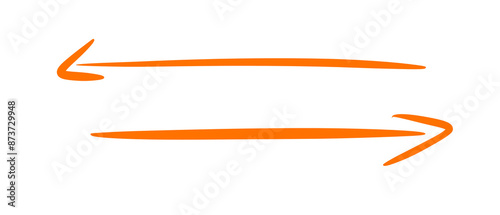 Quadro su tela Symbol element two arrows pointing in different directions illustration