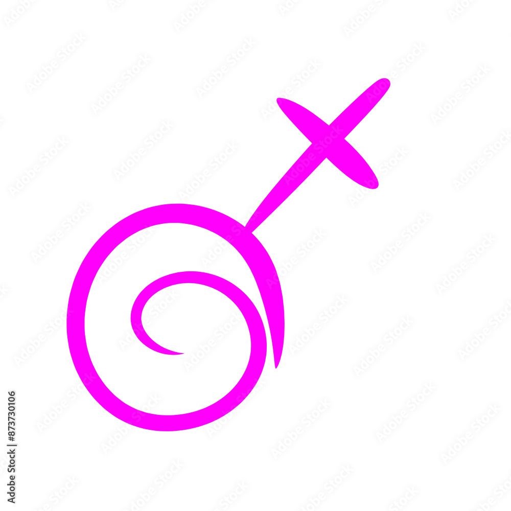 Venus symbol, female symbol, graphic illustration Venus symbol, female symbol, graphic illustration