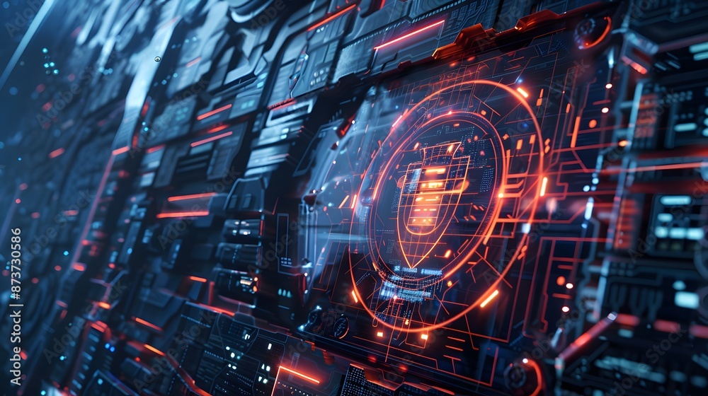 Firewall Protection shield, firewall protecting a network from malicious software and cyber attacks. Firewall Protection shield, firewall protecting a network from malicious software and cyber attacks.