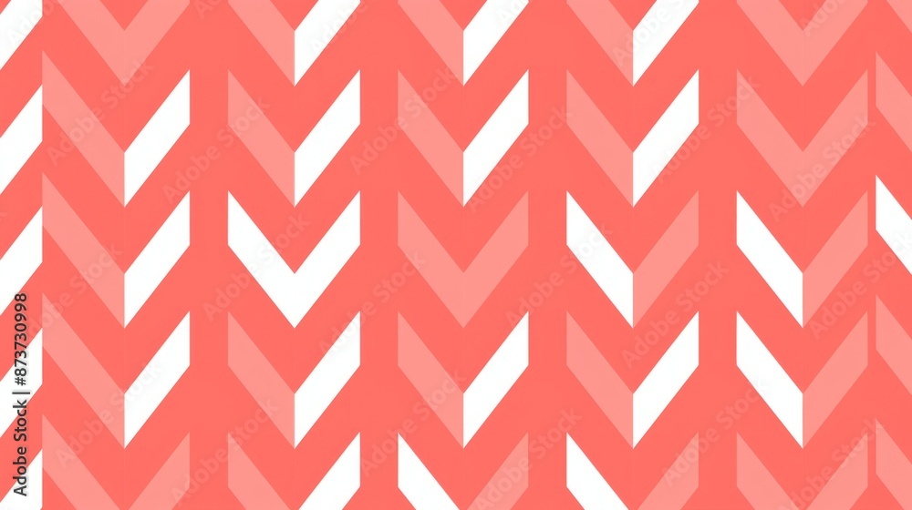 A pattern featuring white and coral arrows with a subtle gradient effect A pattern featuring white and coral arrows with a subtle gradient effect