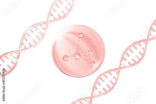 3d rendering DNA molecule essence