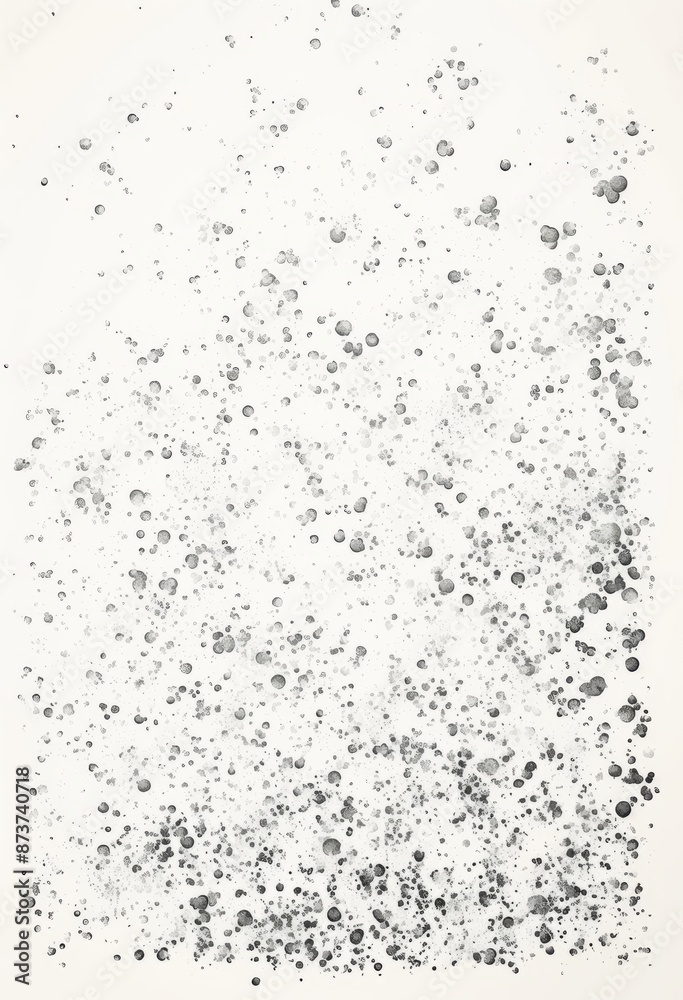 a Sheet of Paper with Small Particles on White Background in Printmaking Style with Simple Details and Low Saturation White and Gray Tones. a Sheet of Paper with Small Particles on White Background in Printmaking Style with Simple Details and Low Saturation White and Gray Tones.
