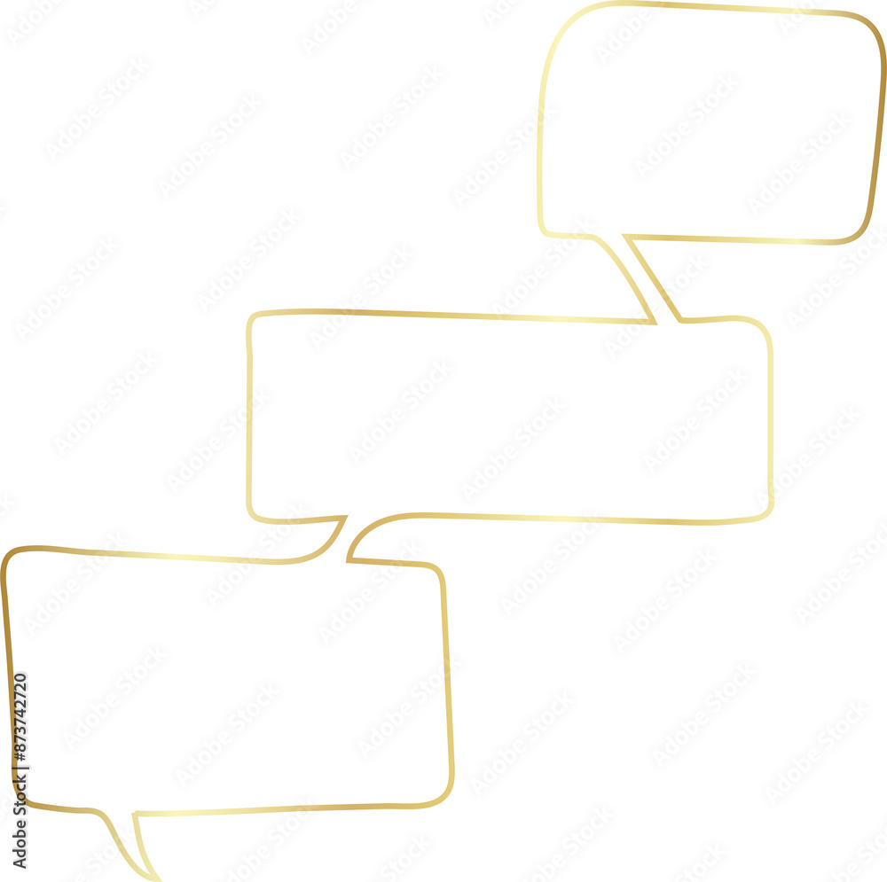 Golden speech bubble luxury icon, dialogue, text, chat Golden speech bubble luxury icon, dialogue, text, chat