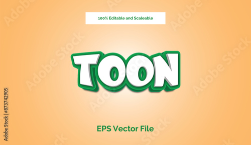 Cartoon Style Text Effect Editable Vector File
