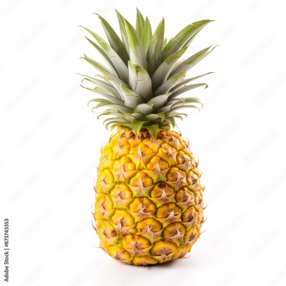 Fototapeta premium Pineapple on isolated White Background.