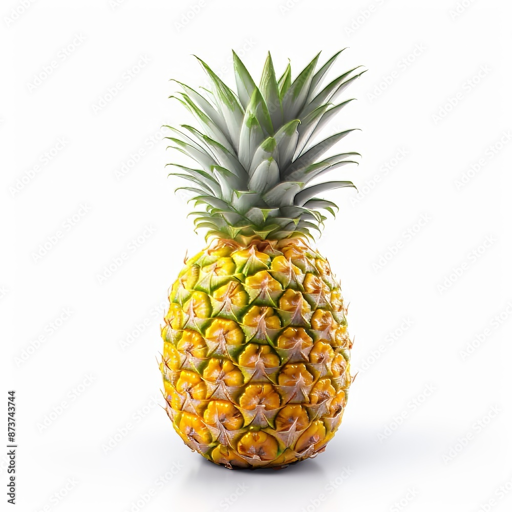 Fototapeta premium Pineapple on isolated White Background.