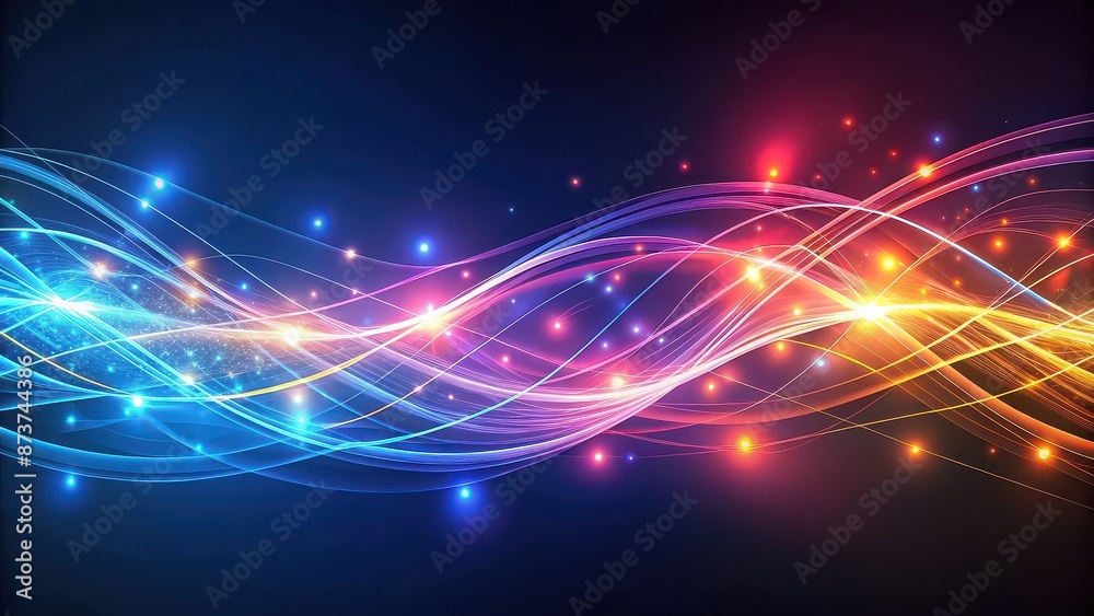 Obraz premium Abstract background with intertwining glowing lines , abstract, background, glowing, lines, modern, technology, digital