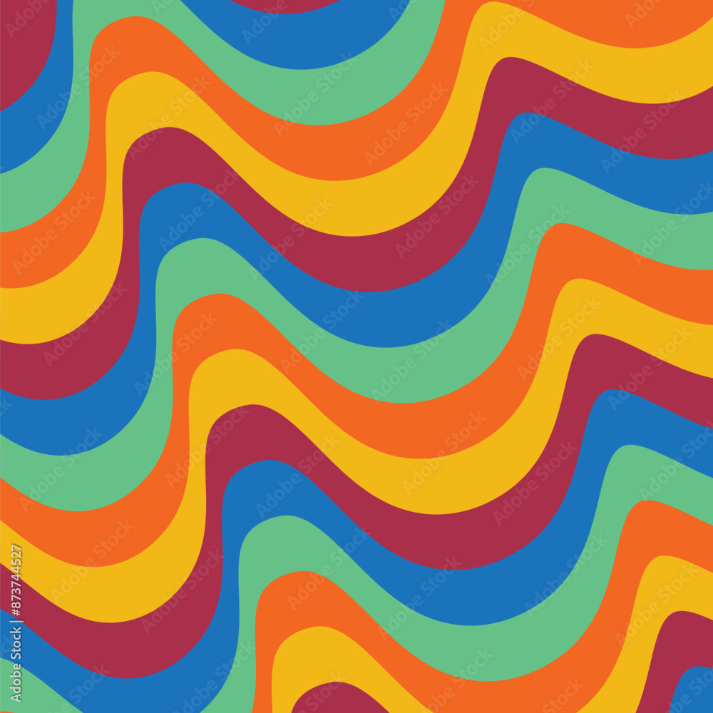 Obraz premium Psychedelic groovy background.