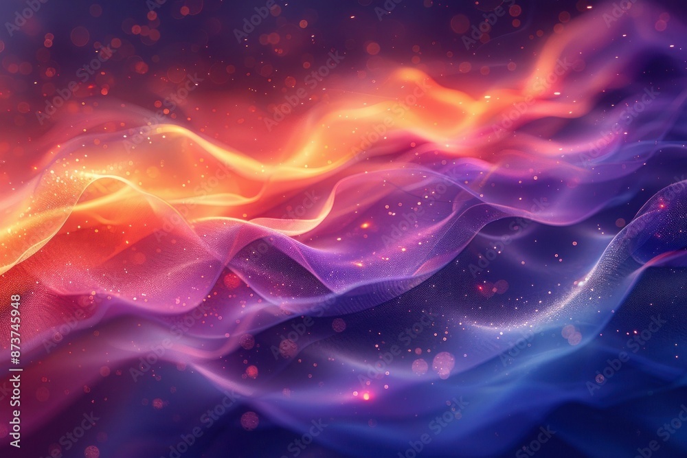 Obraz premium Colorful Abstract Background with Purple, Blue, and Orange Hues