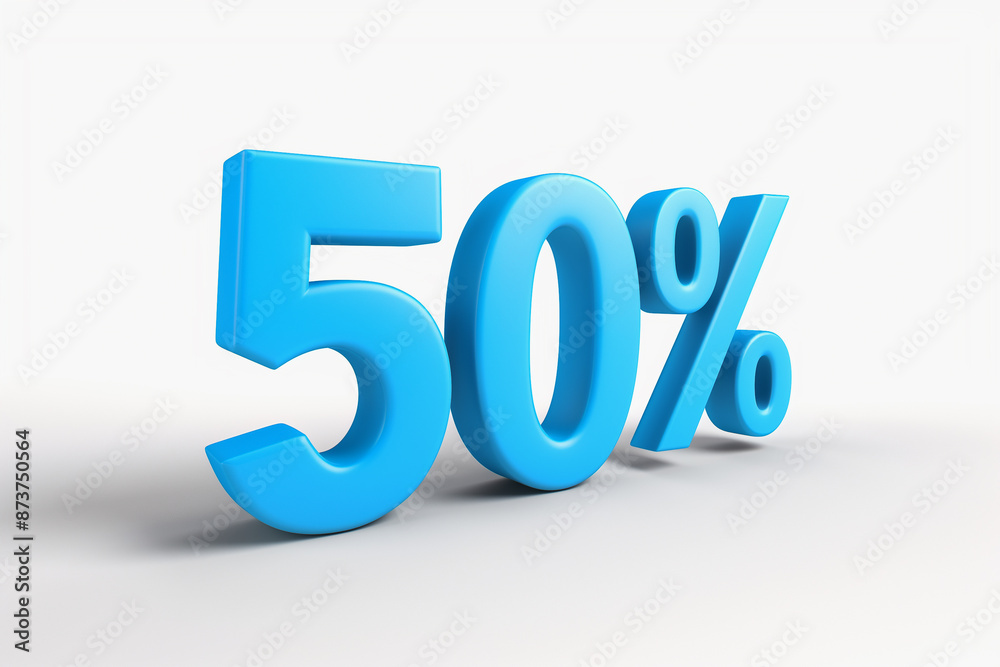 Blue 50% Discount Text with Shiny Glossy Finish
Blue 50% Discount Text with Shiny Glossy Finish