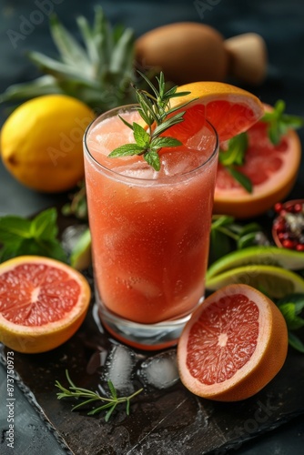 Wallpaper Mural Healthy fresh grapefruit fruit juice, drink. Vitamins, fitness drink, health food.	 Torontodigital.ca