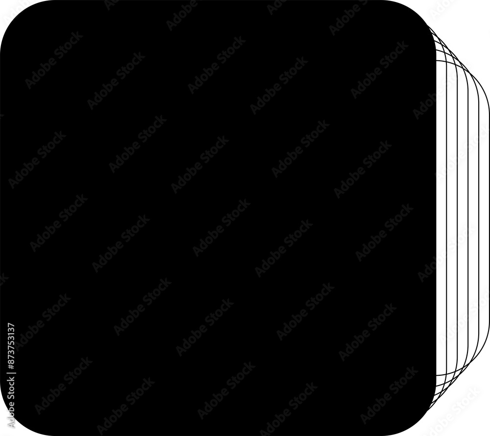 Rounded square blank frame flowing with blending for logo, banner, badges Rounded square blank frame flowing with blending for logo, banner, badges