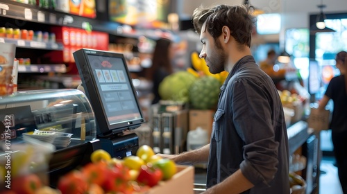 Customer Paying at Modern S...