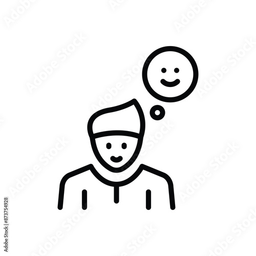 Black line icon for sense of humor