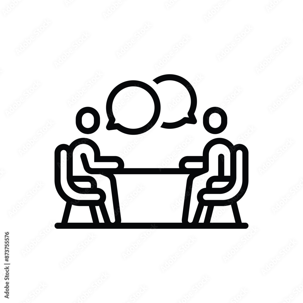 Black line icon for communication Black line icon for communication