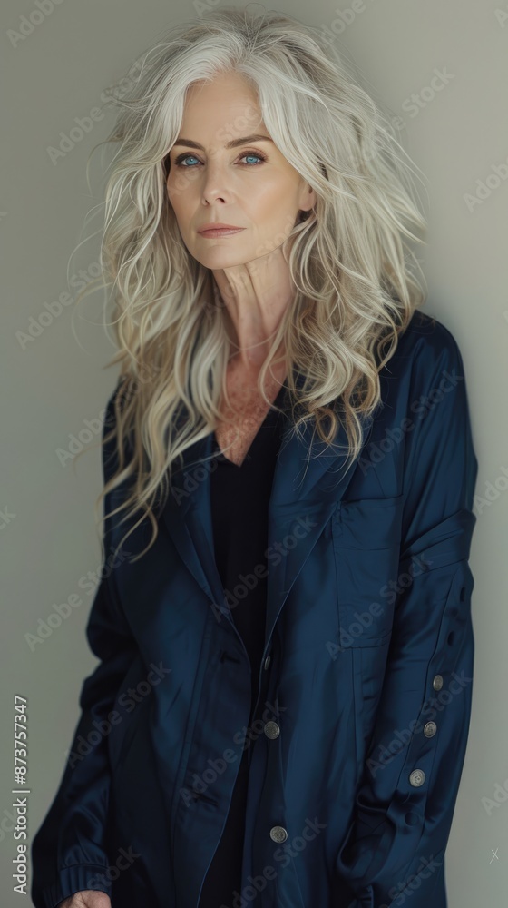 a woman with a natural look and a hand on her face a woman with a natural look and a hand on her face