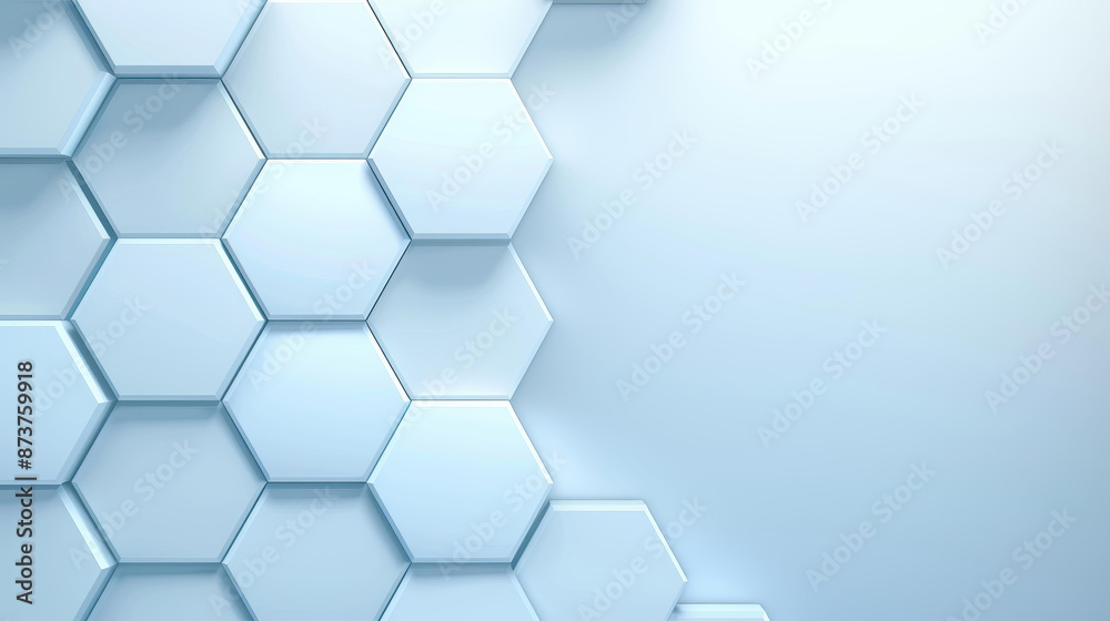 Abstract hexagon pattern on a white background with honeycomb design, light, shadow. Vector art. Abstract hexagon pattern on a white background with honeycomb design, light, shadow. Vector art.