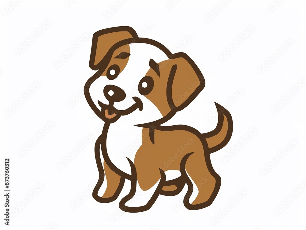 Playful puppy, simple outlines, SVG, front view, wagging tail, bundle of joy Playful puppy, simple outlines, SVG, front view, wagging tail, bundle of joy