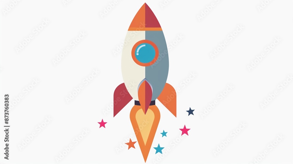Rocket ship, simplified form, SVG, taking off, adventure beyond the stars Rocket ship, simplified form, SVG, taking off, adventure beyond the stars