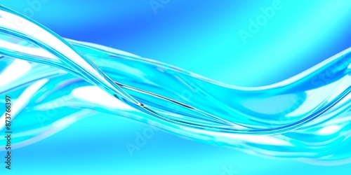 Abstract​ of​ surface​ blue​ water. Transparent liquid waves