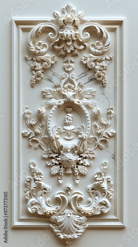 Baroque, Barocco Ornate Marble Ceiling Non-Linear Reformation Design with Intricate Accents Depicting Classic Elegance and Architectural Beauty