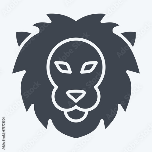 Icon Leo. related to Horoscope symbol. glyph style. simple design editable. simple illustration photo