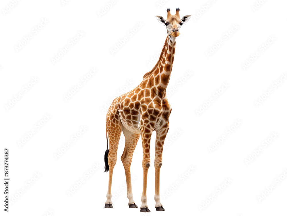 Obraz premium Giraffe isolated on transparent background