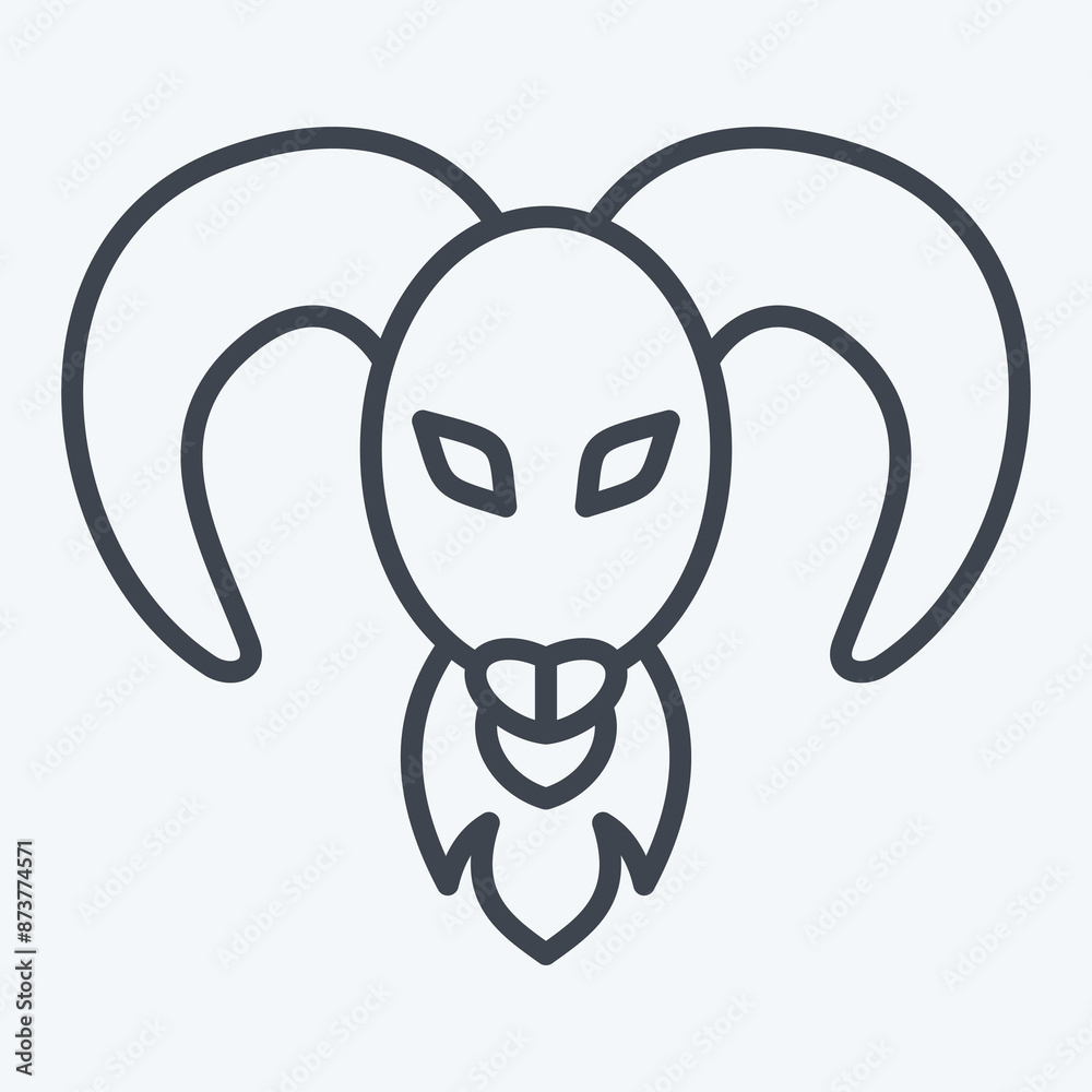 Obraz premium Icon Aries. related to Horoscope symbol. line style. simple design editable. simple illustration
