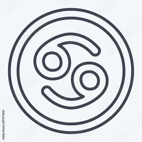 Icon Cancer Sign. related to Horoscope symbol. line style. simple design editable. simple illustration photo