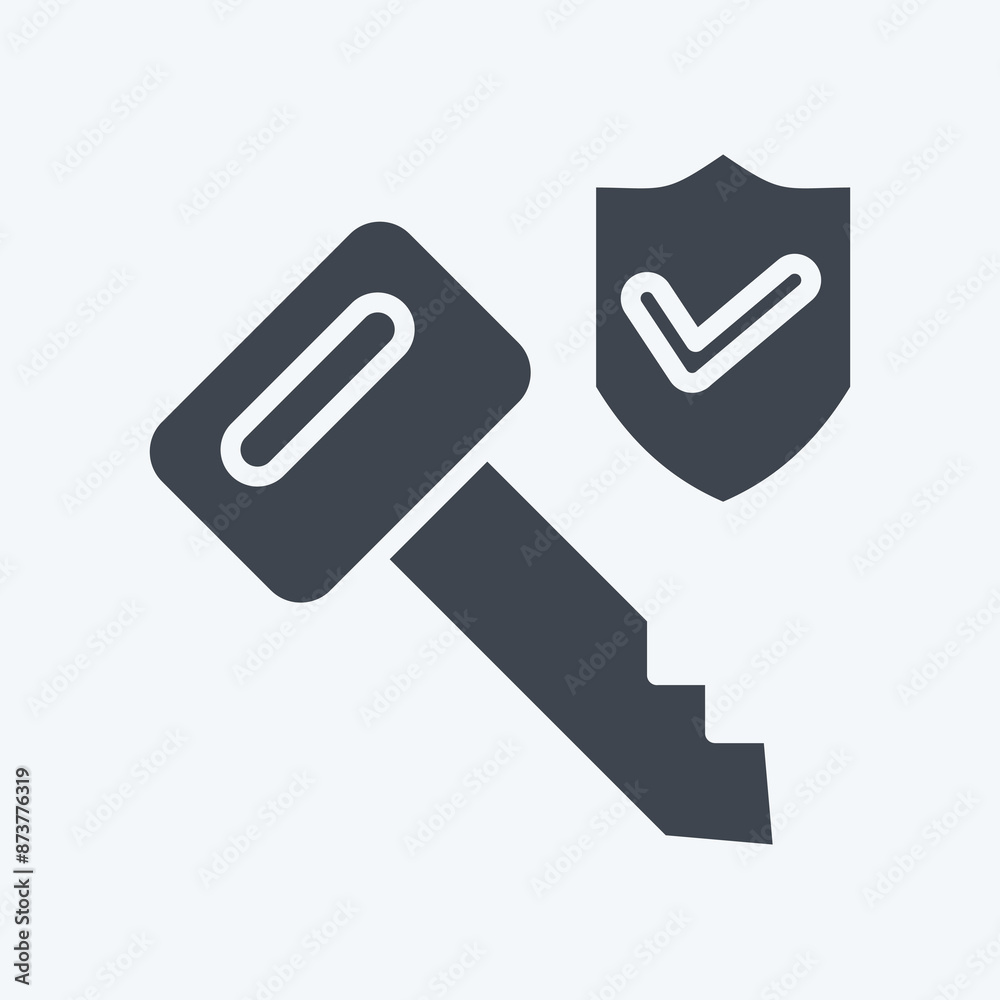 Icon Vehicle Insurance. related to Finance symbol. glyph style. simple design editable. simple illustration Icon Vehicle Insurance. related to Finance symbol. glyph style. simple design editable. simple illustration