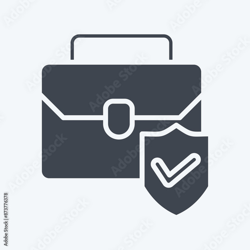 Icon Business Insurance. related to Finance symbol. glyph style. simple design editable. simple illustration