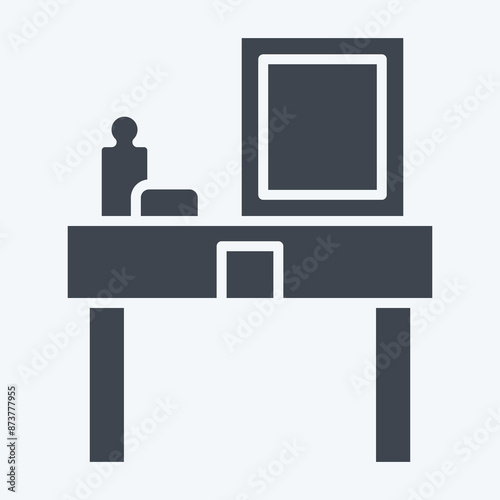 Icon Dressing Table. related to Home Decoration symbol. glyph style. simple design editable. simple illustration photo