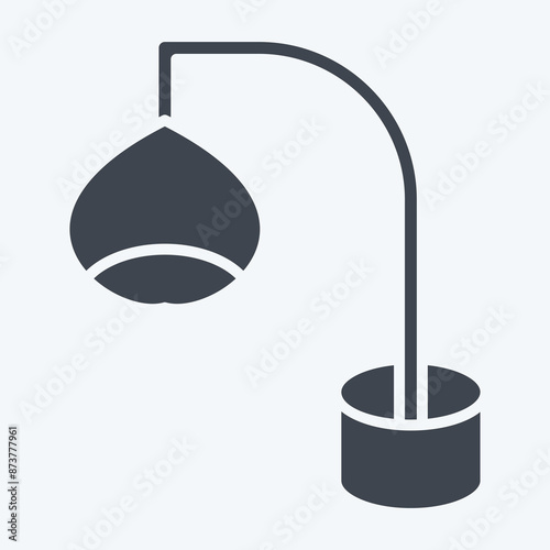 Icon Floor Lamp. related to Home Decoration symbol. glyph style. simple design editable. simple illustration