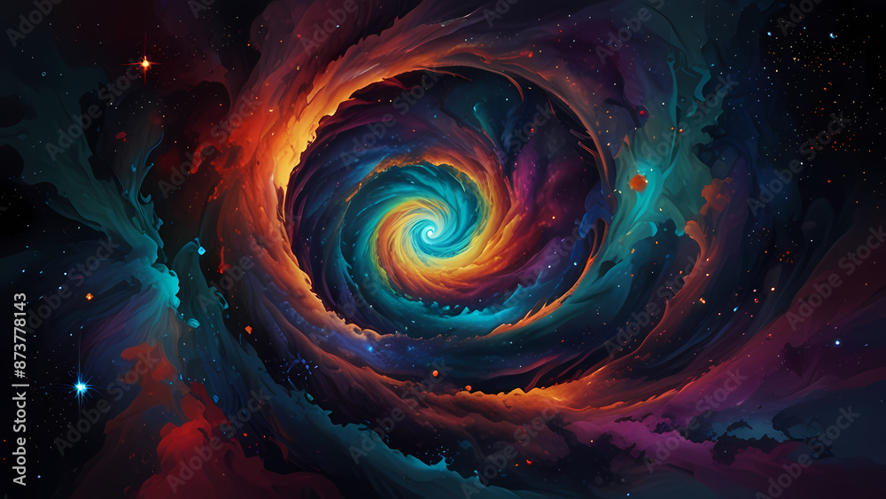 Galactic Swirl with swirling patterns reminiscent of cosmic phenomena like galaxies and nebulae Galactic Swirl with swirling patterns reminiscent of cosmic phenomena like galaxies and nebulae