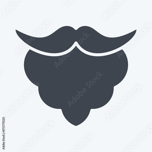 Icon Beard. related to Ireland symbol. glyph style. simple design editable. simple illustration