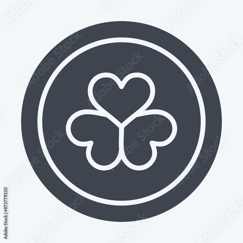 Icon Coin. related to Ireland symbol. glyph style. simple design editable. simple illustration