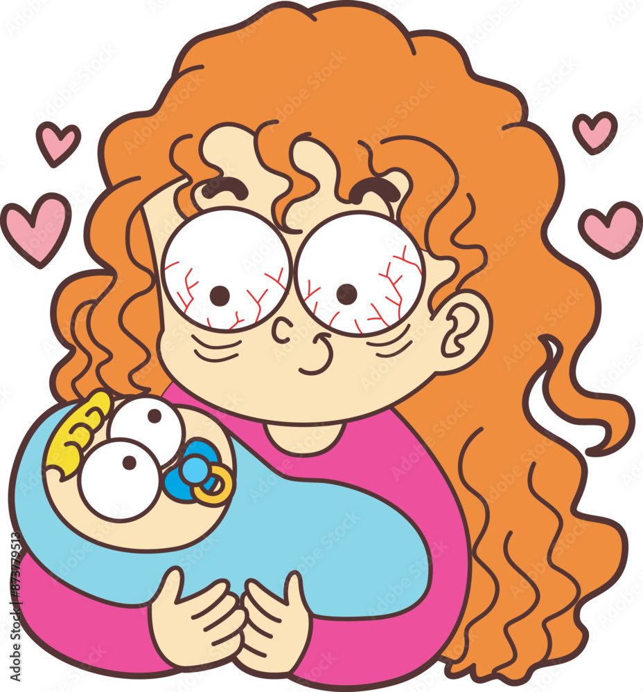 Happy Mothers Day character cartoon mom and daughter.
Mom and son illustration with heartwarming design. Happy Mothers Day character cartoon mom and daughter.
Mom and son illustration with heartwarming design.