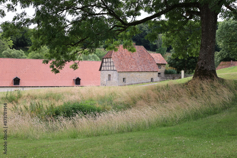 Obraz premium Blick auf Kloster Dalheim bei Lichtenau im Paderborner Land 