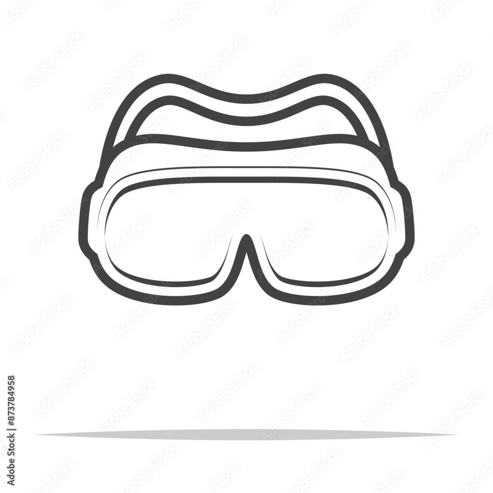 Safety goggles icon transparent vector isolated