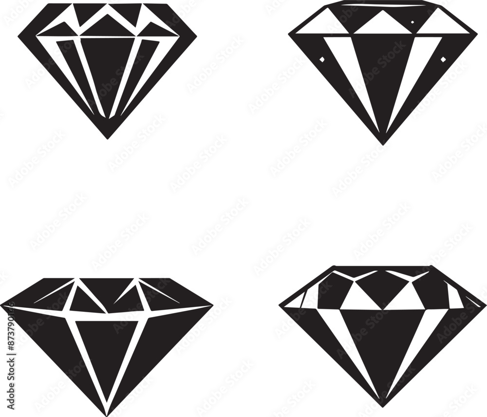diamond illustration, diamond icon set diamond illustration, diamond icon set