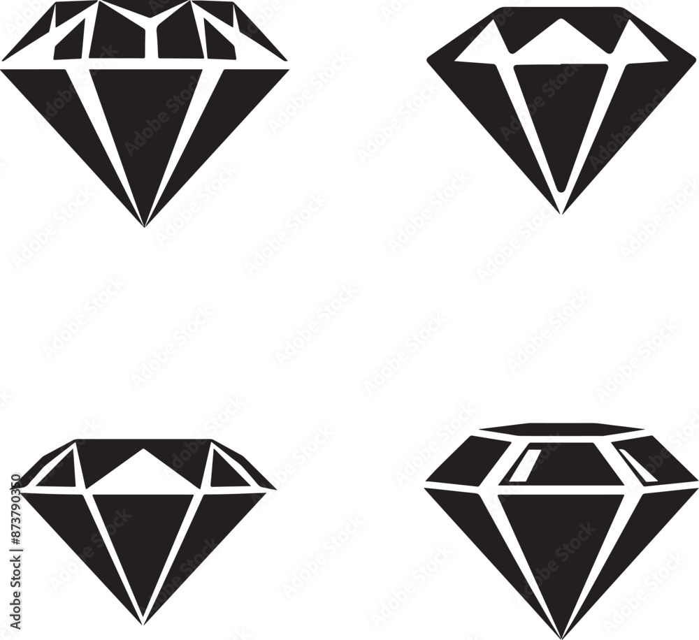 diamond on white background, set of diamond diamond on white background, set of diamond