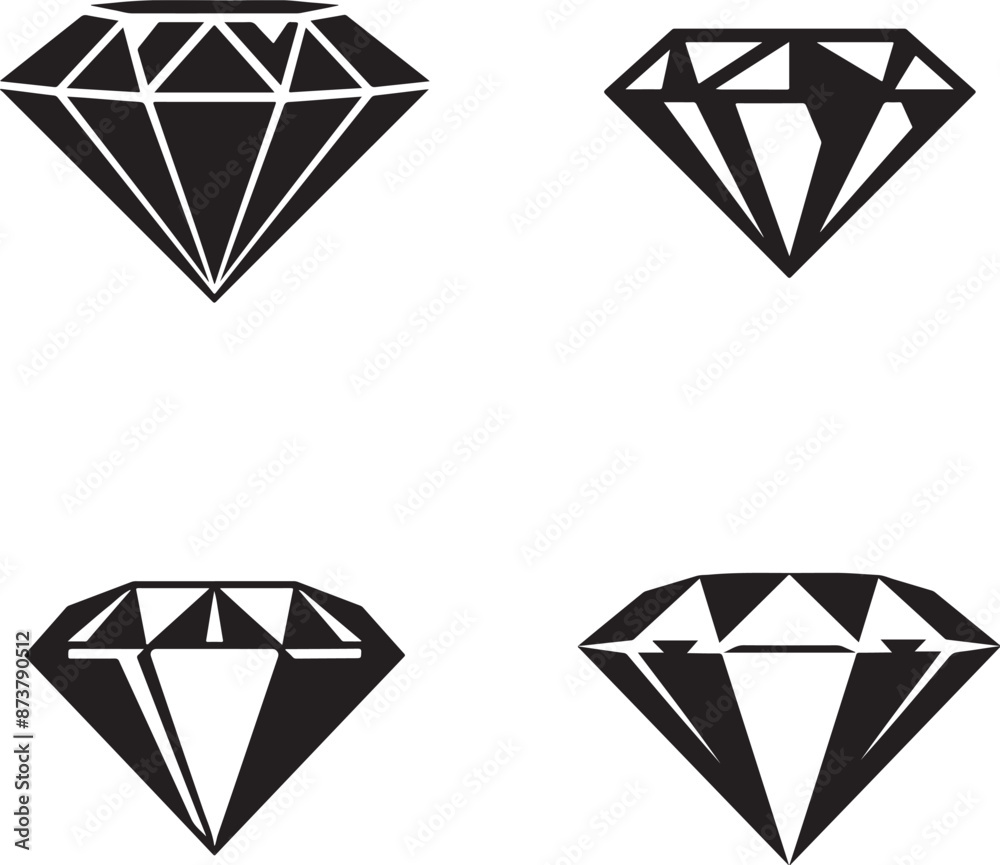 diamond on white background, set of diamond diamond on white background, set of diamond