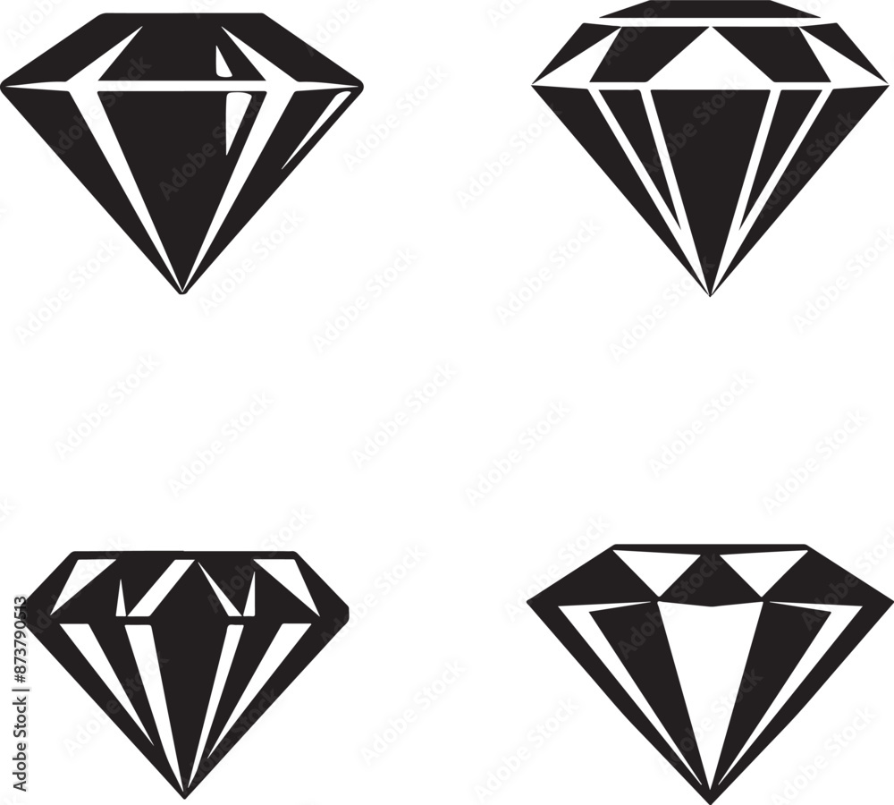 diamond on white background, set of diamond diamond on white background, set of diamond