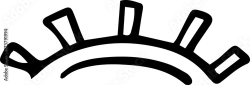 Tibal traditional primitive aztec elements doodle style, mexican indigenous native print, collection torems symbols isolated on white background. 