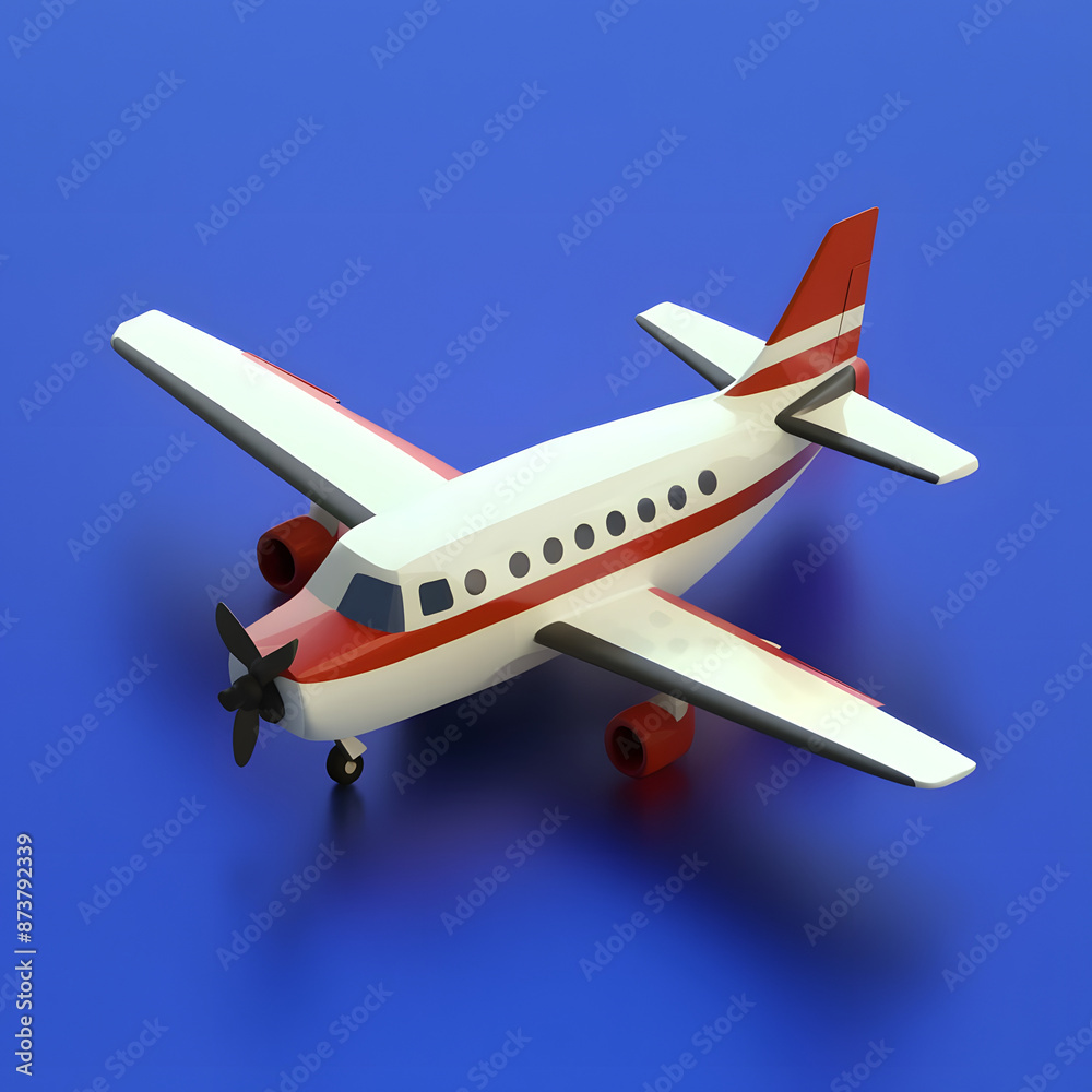Fototapeta premium 3D Passenger Airplane Illustration
