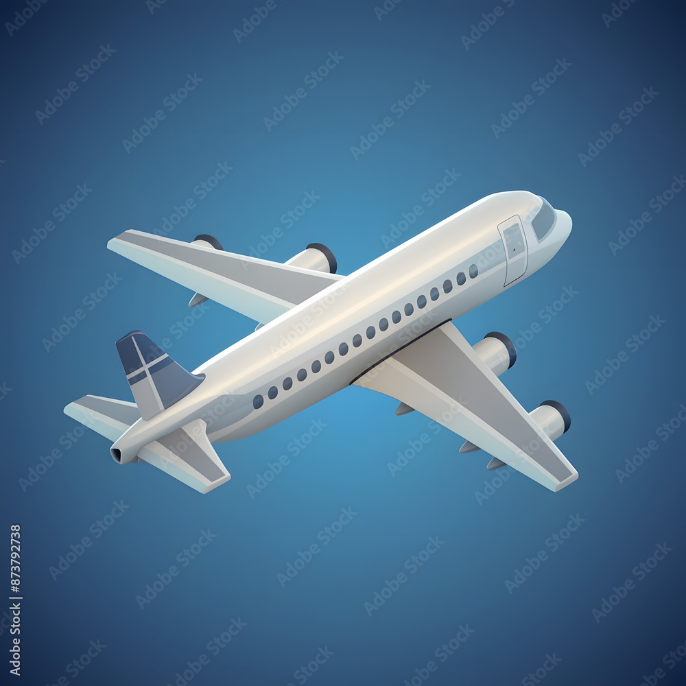 3D Passenger Airplane Illustration 3D Passenger Airplane Illustration