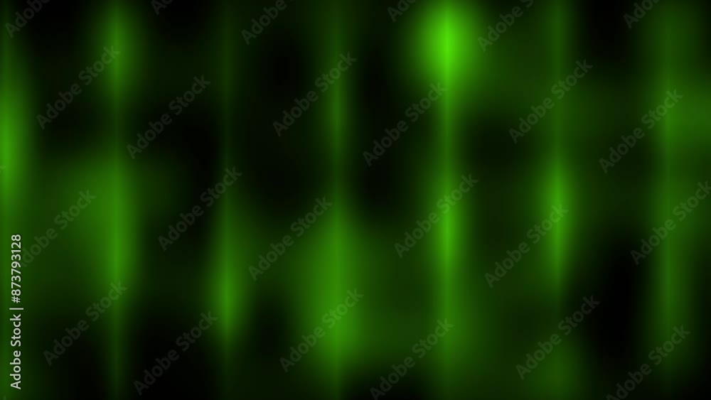 Green color animation glowing on a black background in motion Green color animation glowing on a black background in motion